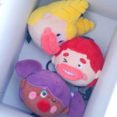 SpringHouse "Ugly-Cute Family: Wave 1 - Oddball Origins" series art toy figures in a lifestyle display scene: